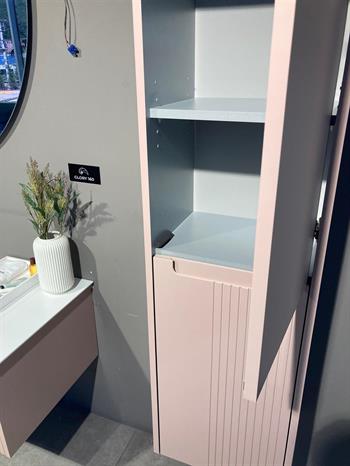 Orka Biella 40 cm Pudra Banyo Boy Çamaşır Dolabı