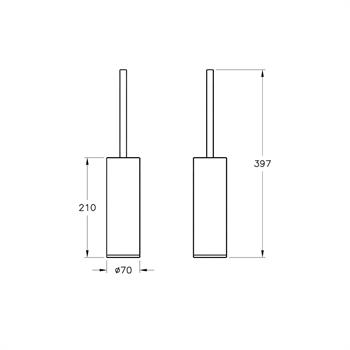 Vitra Tuvalet Fırçalığı, Origin, Yerden, Bakır, A4489326