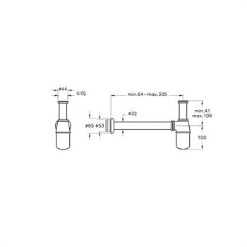 Artema Lavabo / Eviye Sifonu, Alt Grubu (T Tipi) A45122