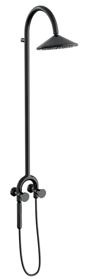 Vitra Duş Kolonu ve Termostatik Duş Bataryası Sistemi, Liquid, Manyetik El Duşlu, Parlak Siyah, A4721939