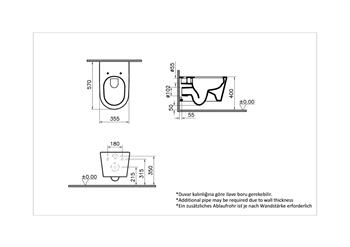 VitrA Asma Klozet, Nest Rim-Ex, Beyaz,(Taharet Borusuz),5176B003-0101