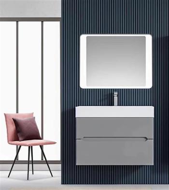 Orka Malta 80 cm Gri Banyo Dolabı Alt Modül ve Lavabo