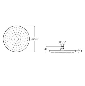 Roca Duş Başlığı, Rainsense, Mat Siyah, A5B2250NB0