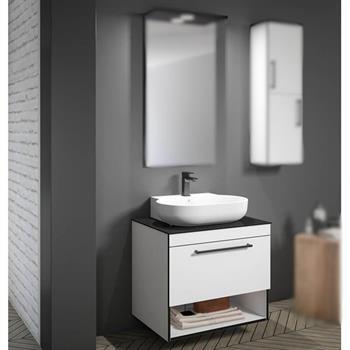 Orka Knidos 70 cm Beyaz Banyo Dolabı Alt Modül ve Lavabo