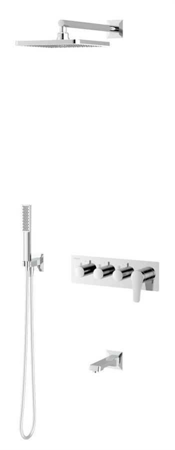 Teska Ankastre, Euro-X, Üç Yönlü, Set, Krom, EX3660