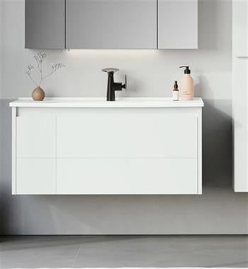 Orka Likya 100 cm Beyaz Banyo Dolabı Alt Modül ve Lavabo