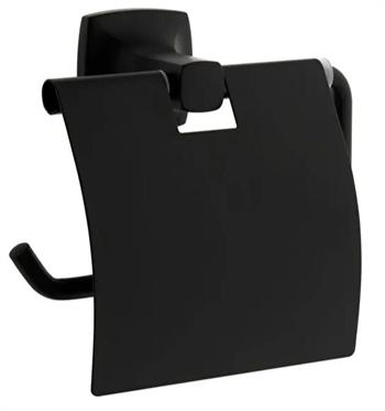 Vitra Tuvalet Kağıtlığı, Base 400, Kapaklı, Mat Siyah, A4412336