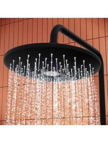 Vitra Duş Kolonu ve Termostatik Duş Bataryası Sistemi, AquaHeat Bliss 240 2F, Mat Siyah, A4720536