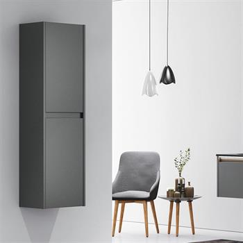 Orka Lisbon 40 cm Antrasit Banyo Boy Çamaşır Dolabı