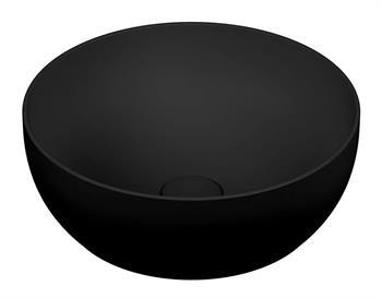 Vitra Outline Yuvarlak Çanak Lavabo, 40 cm, Mat Siyah, 5992B483-0016