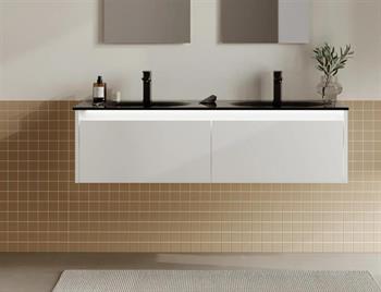 Orka Lisbon 130 cm Beyaz Banyo Dolabı Alt Modül ve Lavabo