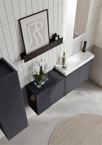 Orka Ferla 110 cm Antrasit Banyo Dolabı Alt Modül ve Lavabo