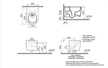 VitrA Asma Klozet, Nest QuantumFlush, Kanalsız, 7870B403-0090