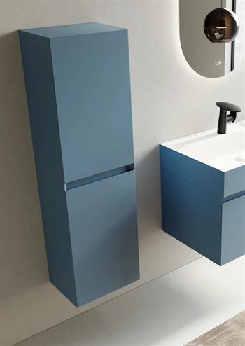 Orka Lusso 40 cm Mavi Banyo Boy Çamaşır Dolabı