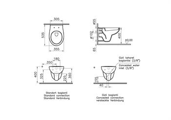 VitrA Asma Klozet, Arkitekt, 5959L003-0850