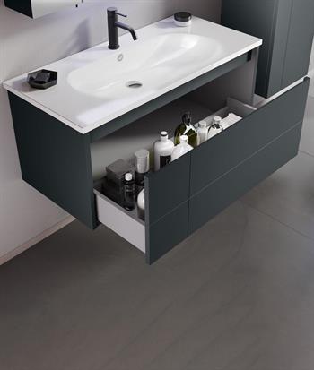 Orka Likya 80 cm Mat Antrasit Banyo Dolabı Takımı