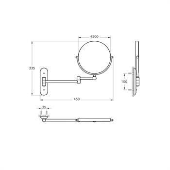 Artema Arkitekta Makyaj Ve Tıraş Aynası (Kollu) A44009
