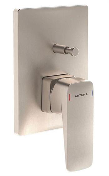 Artema Banyo Bataryası, Root Square, Ankastre, Fırçalı Nikel (Sıva Üstü Grubu) A4275234