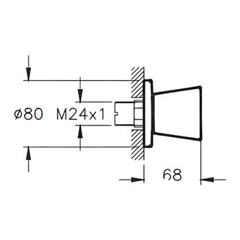 Vitra Stop Valf, Liquid, Ankastre (Sıva Üstü Grubu) Parlak Siyah, A4279339