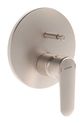 Artema Banyo Bataryası, Root Round, Ankastre, Fırçalı Nikel (Sıva Üstü Grubu) A4272734