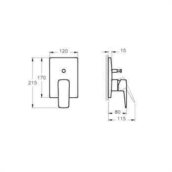Artema Banyo Bataryası, Root Square, Ankastre, Mat Siyah (Sıva Üstü Grubu) A4275236