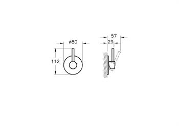 Artema Ankastre Stop Valf, Sıcak-Soğuk Su Bağlantılı (Sıva Üstü Grubu), A41457