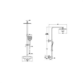 Artema AquaHeat Bliss S 230 Duş Kolonu ve Termostatik Duş Bataryası Sistemi A47202EXP