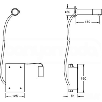 Artema Aquasee Ankastre Fotoselli Lavabo Bataryası (Çift Su Girişli - Pilli) A47043