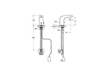 Artema Aquasee Wing Fotoselli Lavabo Bataryası (Çift Su Girişli-Elektirikli) A47104STA