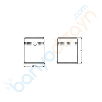 Artema Arkitekta Çöp Kovası (5 Litre-Kovalı), Parlak Paslanmaz Çelik, A44066