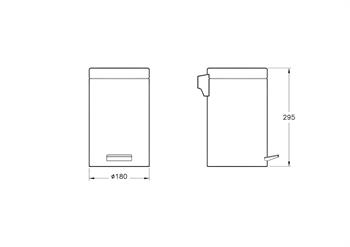 Artema Arkitekta Çöp Kovası (5 Litre), Parlak Paslanmaz Çelik, A44055 
