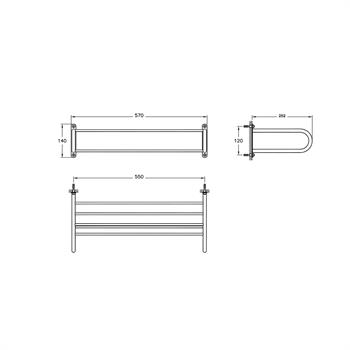 Artema Arkitekta Havlu Rafı, Krom A44373