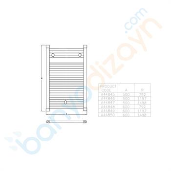 Artema Artepan Radyatör&Havlu Kurutucu (Düz Formlu), 500x770 mm., A44845
