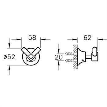 Artema Askılık, Juno Classic, İkili, Krom, A44423