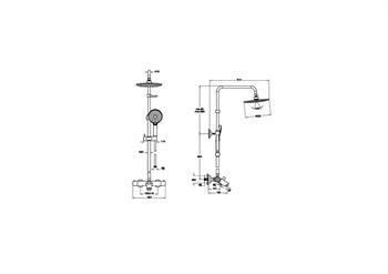 Artema Banyo Bataryası, AquaHeat, Bliss S, 230B, Duş Kolonu, Termostatik, A47211