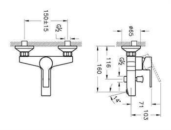 Artema Banyo Bataryası , Fold S, Krom, A42535