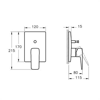 Artema Banyo Bataryası, Root Square, Ankastre (Sıva Üstü Grubu) A42752
