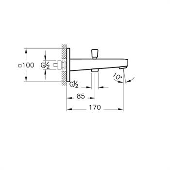 Artema Çıkış Ucu, Root Square, El Duşu Çıkışlı, Altın, A4274023