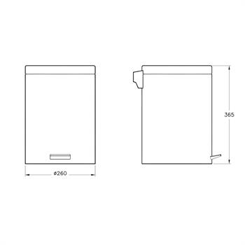 Artema Çöp Kovası, Arkitekta, 12 Litre, Parlak Paslanmaz Çelik, A44056