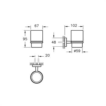 Artema Diş Fırçalığı, Q-Line, Krom, A44993