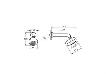 Artema Duş Başlığı, İstanbul (Duvardan) A48006