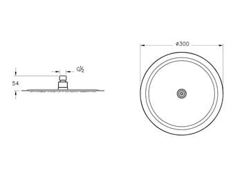 Artema Duş Başlığı, Lite LC, 30 Cm, A45674EXP