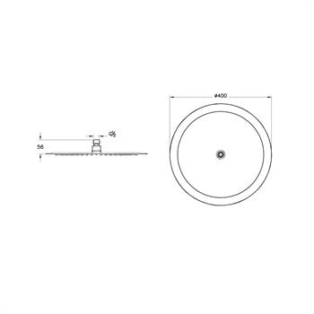 Artema Duş Başlığı, Lite LC, 40 Cm, A45646EXP