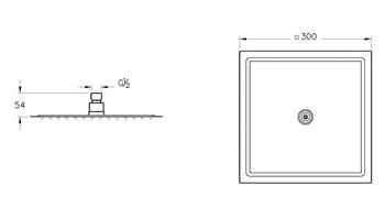Artema Duş Başlığı, Lite LS, 30 Cm, A45673EXP