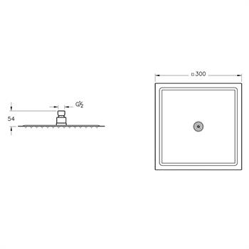 Artema Duş Başlığı, Lite LS, 30 Cm, A45673