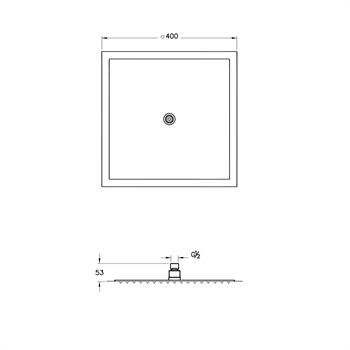 Artema Duş Başlığı, Lite LS, 40 cm, A45645