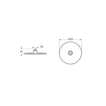 Artema Duş Başlığı, Rain L, 22 cm, A45708STA