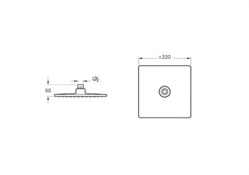 Artema Duş Başlığı, Rain Q, 22 Cm, A45707STA