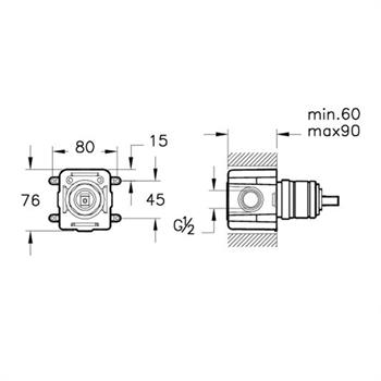 Artema Duş Bataryası, Ankastre (Sıva Altı Grubu) A42213
