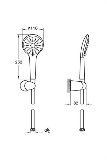 Artema Duş Seti, Minimax S, Ankastre (Snow El Duşlu) A49273